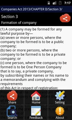 Companies Act 2013 android App screenshot 0